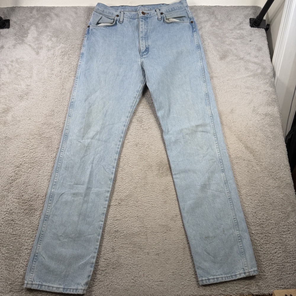 Wrangler Jeans Mens 34x36 Blue 13MWZ Cowboy Cut Western Rodeo Denim Workwear